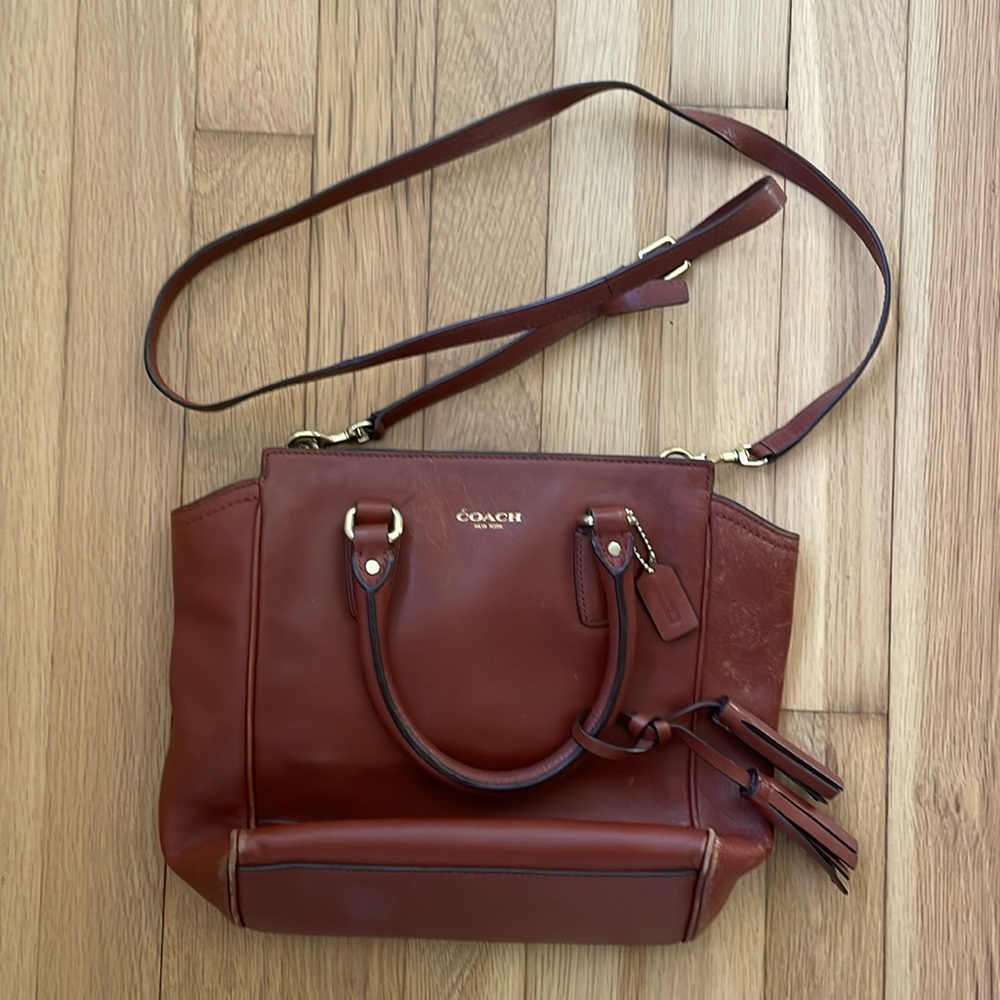 Brown cognac purse